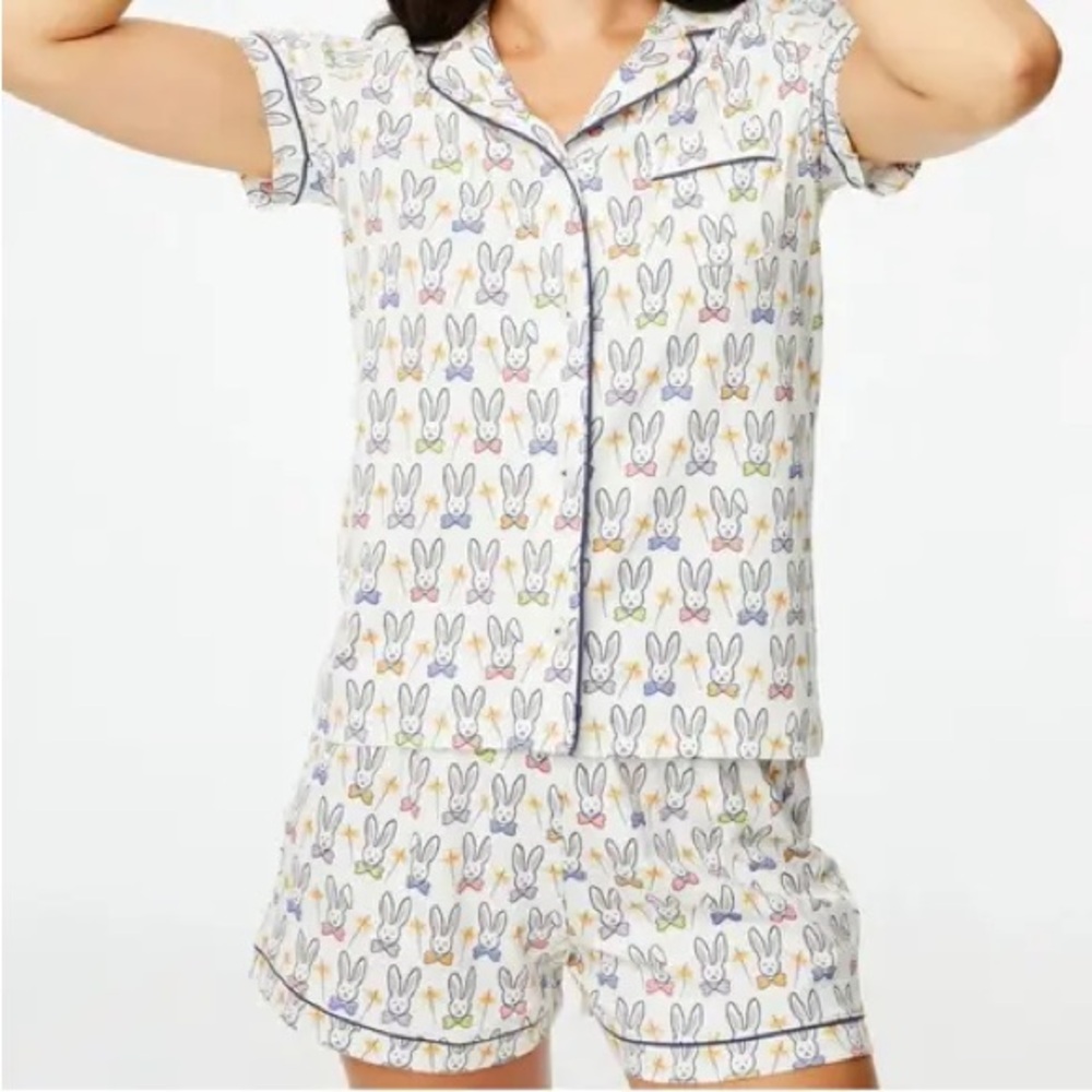 Roller Rabbit Multicolor Bunny Print Pajama Set